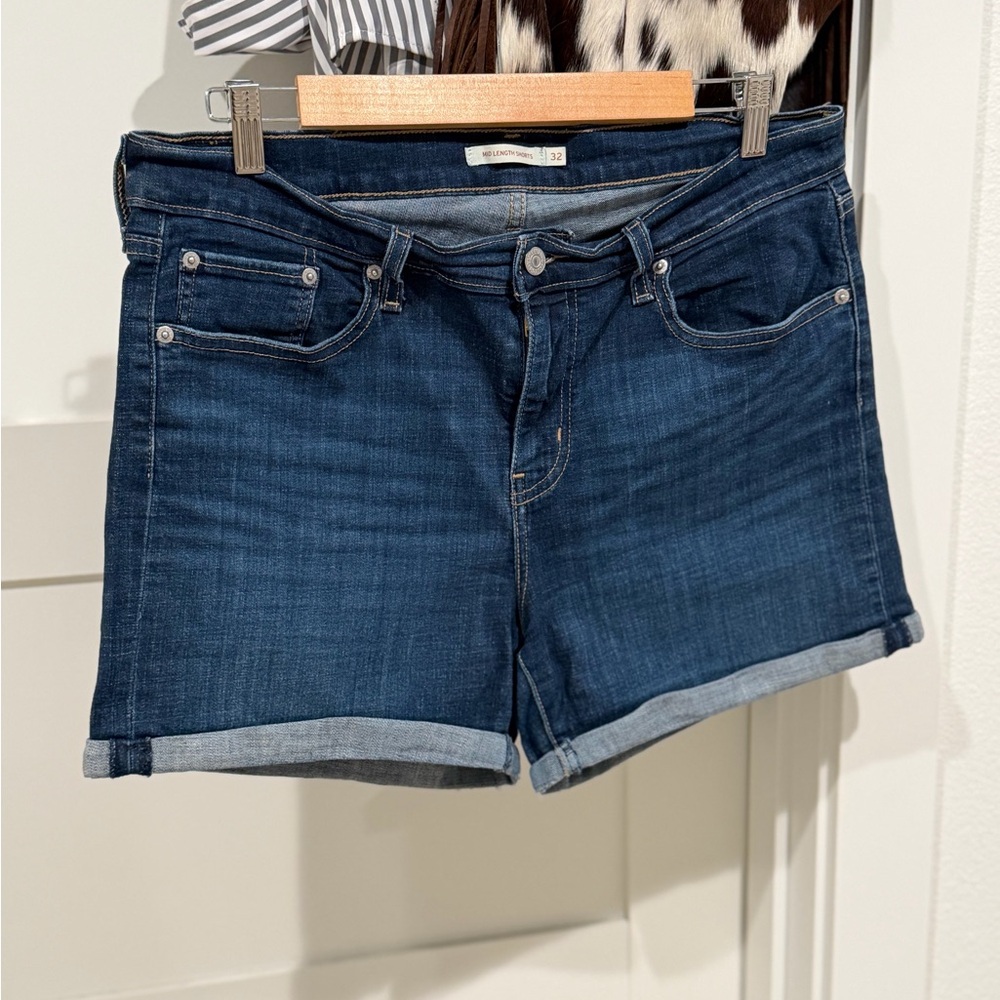 Levi's Dark Blue Jean Shorts for Women